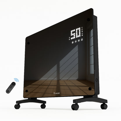 オイルレスヒーター コンベクターヒーター パネルヒーター 暖房器具 電気暖房 対流式 光無し 音無し 高速発熱 温度調節機能付き タイマー機能 リモコン付き LEDディスプレイ タッチ操作 壁掛け 3-8畳