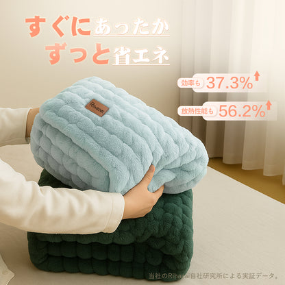 Rihazai 電気毛布 ひざ掛け 電気ブランケット 切タイマー 省エネ シンプル操作 電気敷毛布 電気掛け毛布 敷き 掛け 5段階温度 ポリエステル ふわふわ 丸洗い 170*130cm あったかブランケット PSE認証 ダニ退治 DRMTYGG001