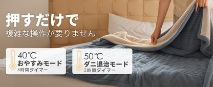 Rihazai 電気毛布 ひざ掛け 電気ブランケット タイマー付 洗える 省エネ 電気敷毛布 電気掛け毛布 敷き 掛け 5段階温度 ラビットファー ポリエステル ふわふわ 丸洗い 180*140cm あったかブランケット PSE認証済 ダニ退治 DRMTYGG002